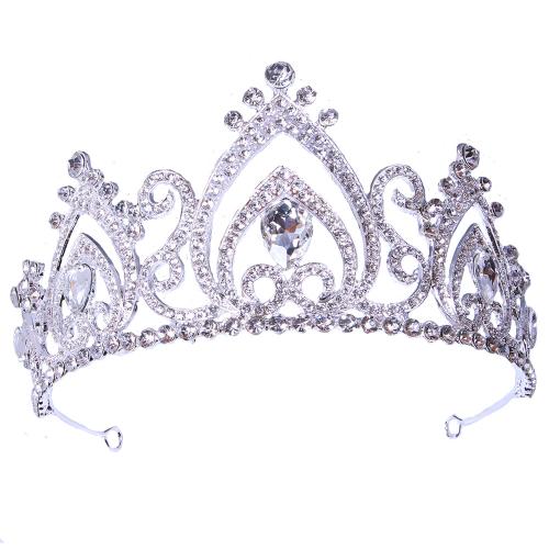 Tiaras, liga de zinco, joias de moda & para mulher & com strass, Mais cores pare escolha, width 156mm, height 73mm, vendido por PC