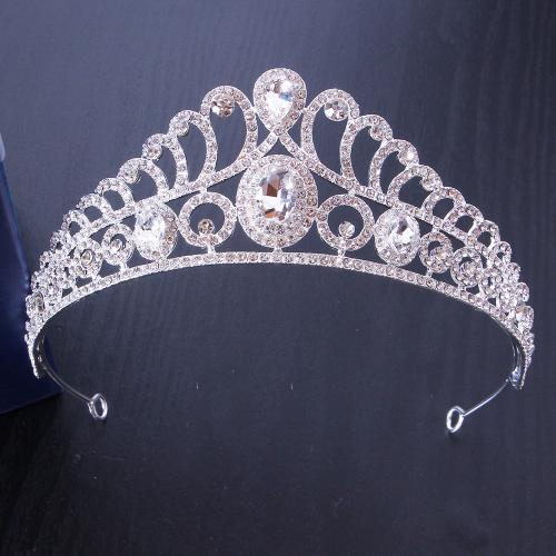 Bridal Tiaras Zinc Alloy with Crystal fashion jewelry & for woman & with rhinestone width 145mm height 53mm Sold By PC