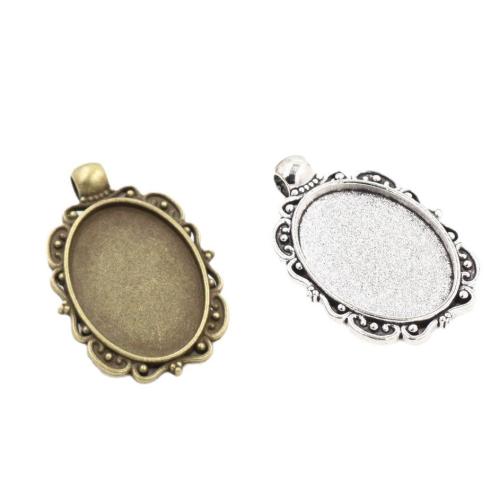 Pendentif en alliage de zinc Cabochon Cadre, Placage, DIY, plus de couleurs à choisir, protéger l'environnement, sans nickel, plomb et cadmium, Inner diameter:18x25mm, Environ 100PC/sac, Vendu par sac