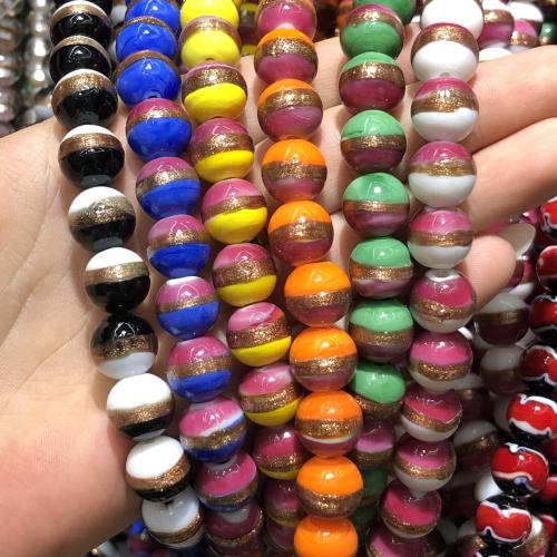 Lampwork Beads, Round, DIY, more colors for choice, 12mm, 100PCs/Bag, Sold By Bag