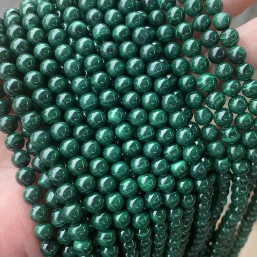 Natural Malachite Beads Round DIY Sold By Strand