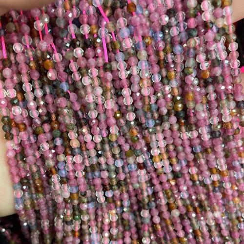 Grânulos de gemstone jóias, turmalina, Roda, DIY, 3mm, vendido por Strand