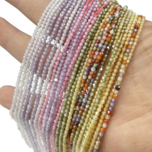 Gemstone Jewelry Beads, Cubic Zirconia, Round, DIY, more colors for choice, 2mm, Sold By Strand