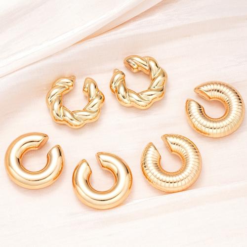 Earring Jewelry, Copper Coated Plastic, plated, three pieces & fashion jewelry & Unisex, gold, Sold By Set