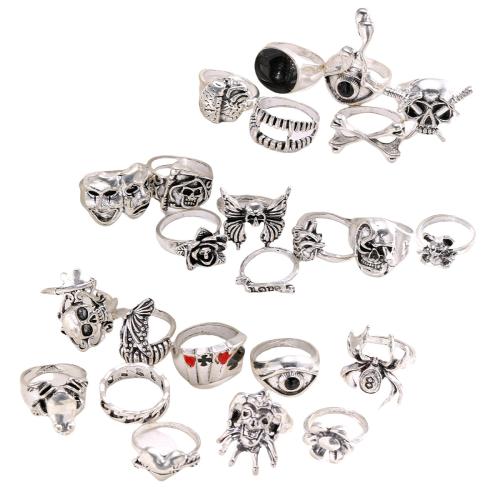 Zinklegering Ring Set, Zinc Alloy, plated, mode sieraden & uniseks, Verkocht door Stel