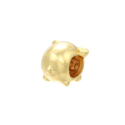 Brass Spacer Beads, Pig, plated, DIY, golden, Sold By PC