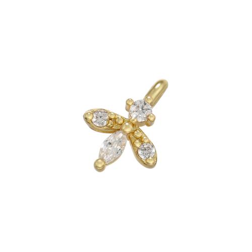 Cubic Zirconia Micro Pave Brass Pendant plated & micro pave cubic zirconia Sold By PC