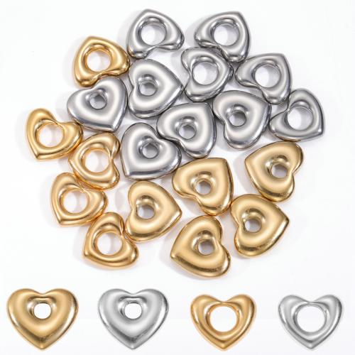 Acciaio inossidabile Cuore Ciondoli, 304 acciaio inox, placcato, DIY & formato differente per scelta, nessuno, Venduto da PC