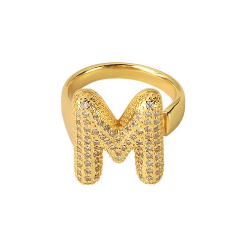 Cubic Zirconia Micro Pave Brass Ring plated & micro pave cubic zirconia & for woman Sold By PC