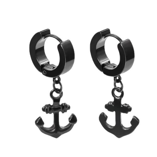 Titanium Steel  Earring hand polished fashion jewelry & for man Sold By PC