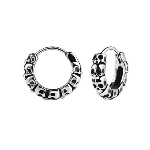 Stainless Steel Huggie Hoop Earring, 304 Stainless Steel, vintage & for man, original color, Sold By PC