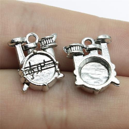 Ciondoli in lega di zinco, lega in zinco, placcato argento antico, DIY, 16x14x4mm, Venduto da PC