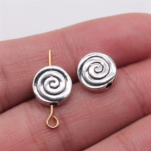 Bijoux de perles en alliage de Zinc , Rond, Plaqué de couleur d'argent, DIY, 3x10mm, Vendu par PC