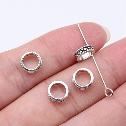 Zinc Alloy Jewelry Beads Round antique silver color plated DIY Sold By PC