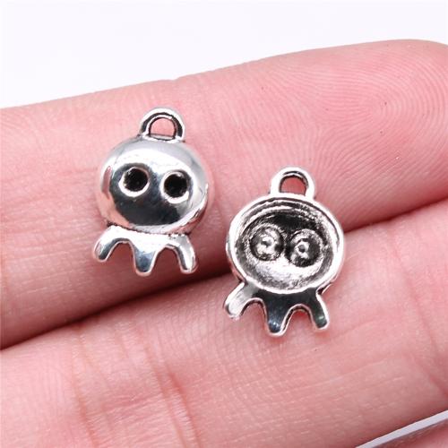 Zinc Alloy Pendants Ghost antique silver color plated DIY Sold By PC