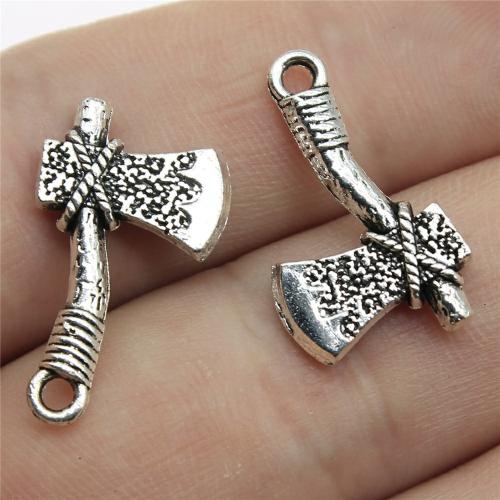 Zinc Alloy Pendants Axe antique silver color plated DIY Sold By PC