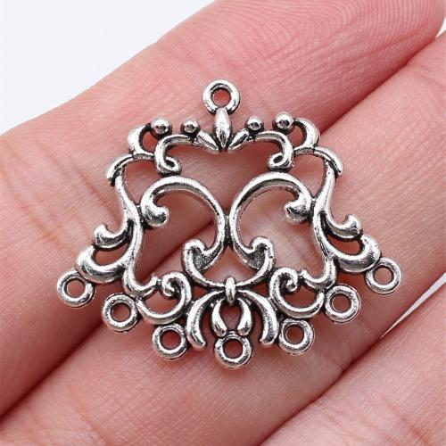 Tibetan Style Connector, antique silver color plated, DIY & 1/7 loop, Sold By PC