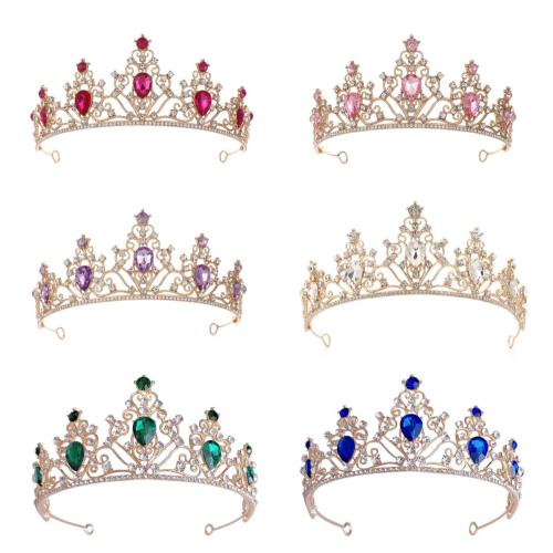 Diadema, lega in zinco, gioielli di moda & per la donna & con strass, nessuno, diameter 165mm, height 62mm, Venduto da PC