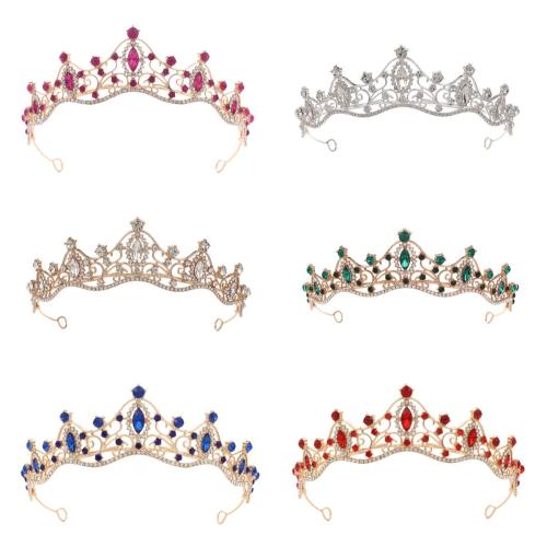 Tiaras, aleación de zinc, Joyería & para mujer & con diamantes de imitación, más colores para la opción, length 140mm, width 140mm, height 44mm, Vendido por UD