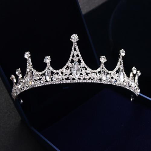 Bridal Tiaras Zinc Alloy fashion jewelry & for woman & with rhinestone diameter 150mm height 50mm Sold By PC