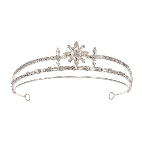 Tiaras, liga de zinco, joias de moda & para mulher & com strass, diameter 137mm, height 39mm, vendido por PC