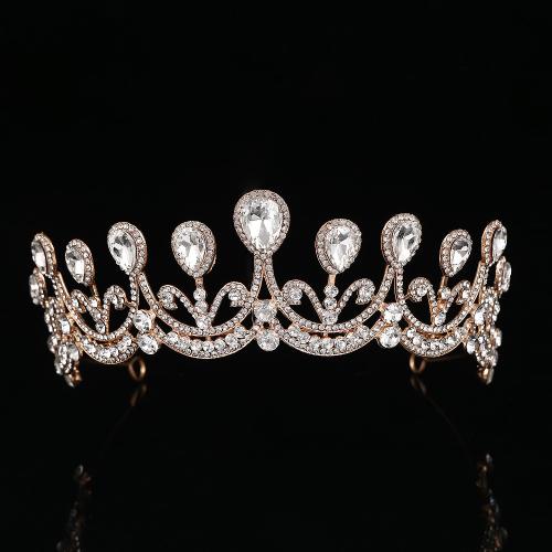 Bridal Tiaras, Tibetan Style, fashion jewelry & for woman & with rhinestone, more colors for choice, diameter 170mm, height 55mm, Sold By PC