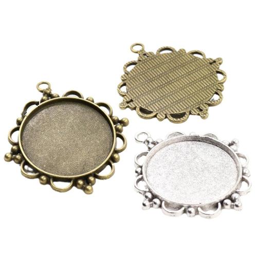 Zink-Legierung Cabochon Weissgold, Zinklegierung, plattiert, DIY, keine, frei von Nickel, Blei & Kadmium, Inner diameter:30mm, ca. 100PCs/Tasche, verkauft von Tasche