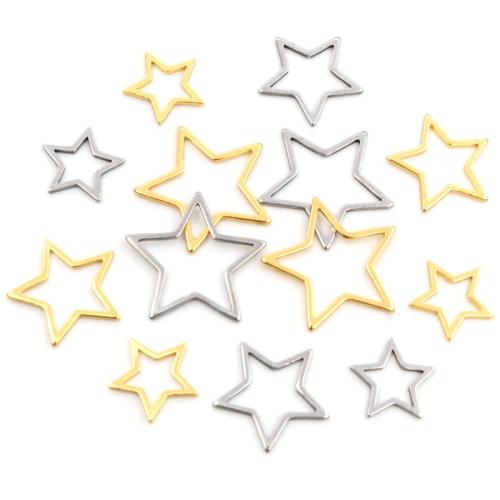 Colgante estrella de la aleación del cinc, aleación de zinc, chapado, Bricolaje & diverso tamaño para la opción, más colores para la opción, libre de níquel, plomo & cadmio, aproximado 100PCs/Bolsa, Vendido por Bolsa