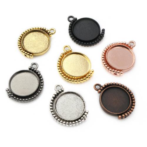 Tibetan Style Pendant Cabochon Setting, plated, DIY, more colors for choice, nickel, lead & cadmium free, Inner diameter: 16mm, Approx 100PCs/Bag, Sold By Bag