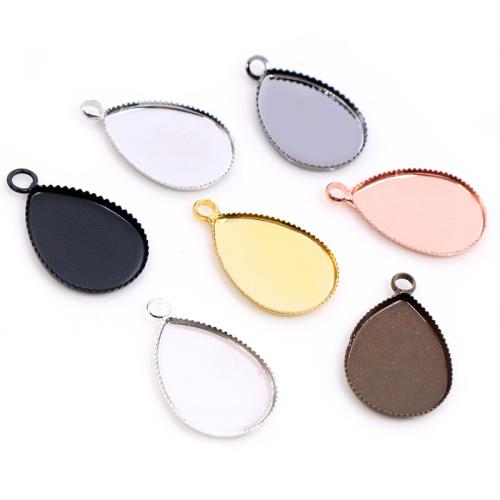 Zink-Legierung Cabochon Weissgold, Zinklegierung, Tropfen, plattiert, DIY & verschiedene Größen vorhanden, keine, frei von Nickel, Blei & Kadmium, ca. 100PCs/Tasche, verkauft von Tasche