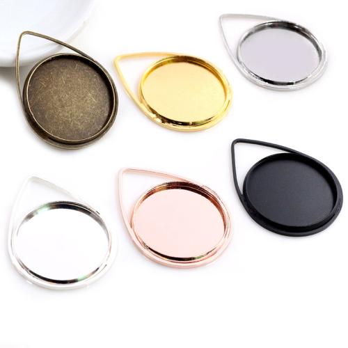 Zink-Legierung Cabochon Weissgold, Zinklegierung, plattiert, DIY, keine, frei von Nickel, Blei & Kadmium, Inner diameter: 20mm, ca. 100PCs/Tasche, verkauft von Tasche