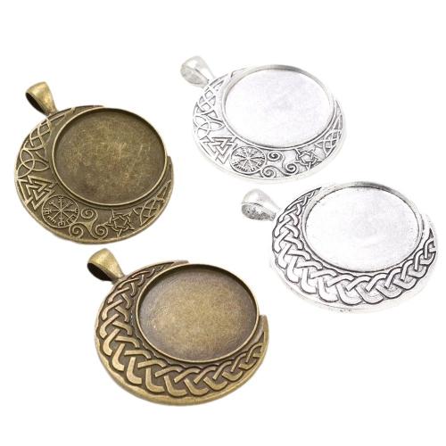 Tibetan Style Pendant Cabochon Setting, plated, DIY, more colors for choice, nickel, lead & cadmium free, Inner diameter: 25mm, Approx 100PCs/Bag, Sold By Bag