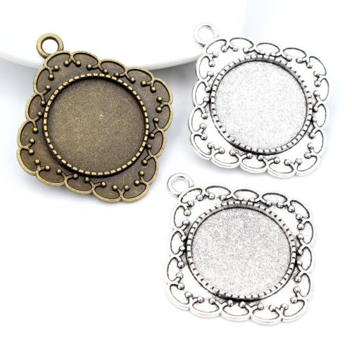 Pendentif en alliage de zinc Cabochon Cadre, Placage, DIY, plus de couleurs à choisir, protéger l'environnement, sans nickel, plomb et cadmium, Inner diameter: 20mm, Environ 100PC/sac, Vendu par sac