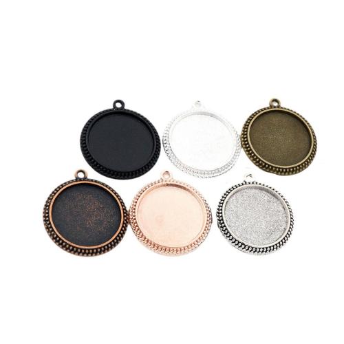 Zink-Legierung Cabochon Weissgold, Zinklegierung, plattiert, DIY, keine, frei von Nickel, Blei & Kadmium, Inner diameter: 25mm, ca. 100PCs/Tasche, verkauft von Tasche