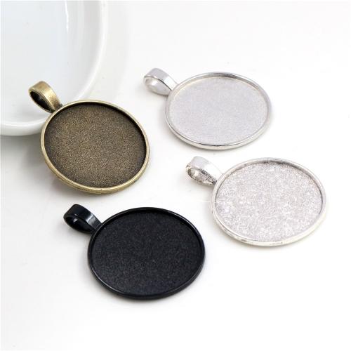 Pendentif en alliage de zinc Cabochon Cadre, Plat rond, Placage, DIY, plus de couleurs à choisir, protéger l'environnement, sans nickel, plomb et cadmium, Inner diameter: 25mm, Environ 100PC/sac, Vendu par sac