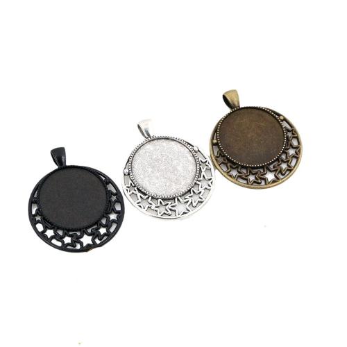 Tibetan Style Pendant Cabochon Setting, plated, DIY, more colors for choice, nickel, lead & cadmium free, Inner diameter: 25mm, Approx 100PCs/Bag, Sold By Bag