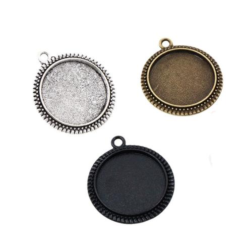 Zink-Legierung Cabochon Weissgold, Zinklegierung, plattiert, DIY, keine, frei von Nickel, Blei & Kadmium, Inner diameter: 20mm, ca. 100PCs/Tasche, verkauft von Tasche