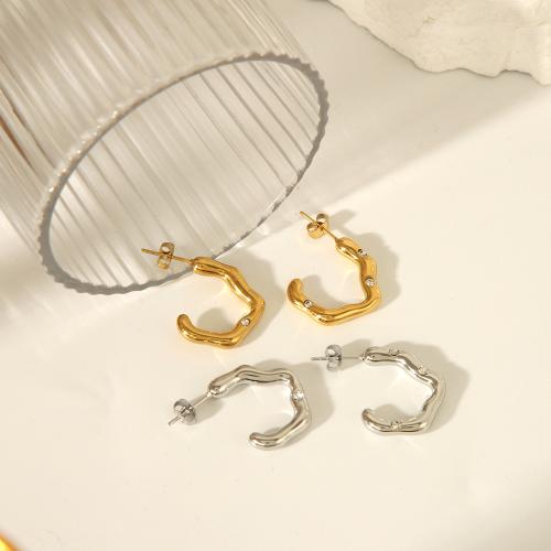 Titanium Steel  Earring plated fashion jewelry Sold By Pair