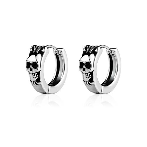 Stainless Steel Huggie Hoop Earring, 304 Stainless Steel, punk style & Unisex, original color, Sold By PC