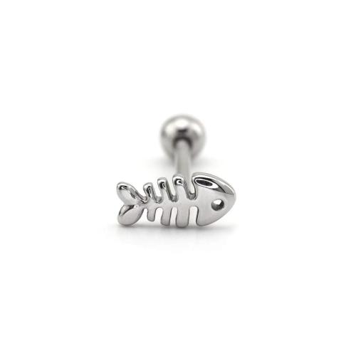 Dell'acciaio inossidabile della linguetta dell'anello, 304 acciaio inox, lucido, stile punk & unisex, colore originale, 1.60x16mm, Venduto da PC