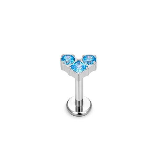 Fashion Personality Body Piercing Jewelry And Accessories Titanium Alloy Unisex & micro pave cubic zirconia Sold By PC