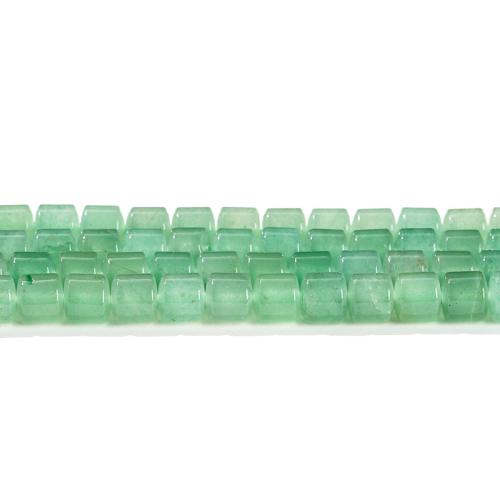 Aventurina verde grânulos, miçangas, Coluna, polido, DIY, 8x7.50mm, Aprox 47PCs/Strand, vendido por Strand