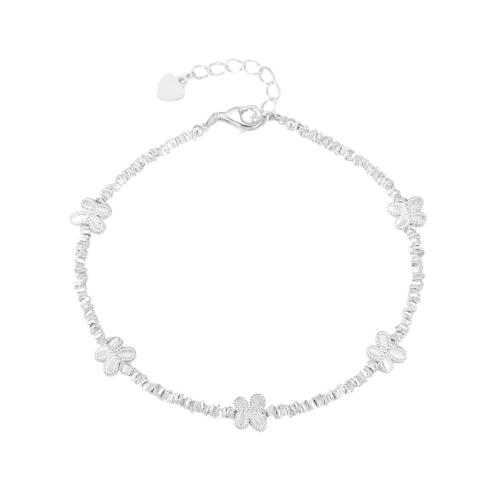 925 Sterling Silver Bracelet with 1.2inch extender chain Butterfly fashion jewelry & for woman silver color Length Approx 6.3 Inch Sold By PC