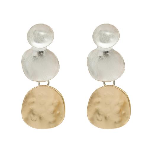 Lo zinco in lega Stud Earring, lega in zinco, gioielli di moda & per la donna & bicolore, 50mm, 2PC/borsa, Venduto da borsa