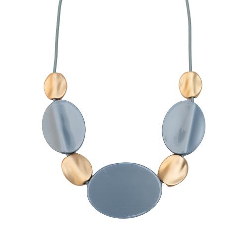 Collier de bijoux en alliage de zinc, avec plastique, avec 5cm chaînes de rallonge, bijoux de mode & pour femme & deux tons, Longueur Environ 45 cm, 2PC/sac, Vendu par sac