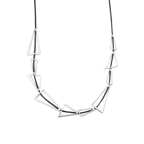 Collier en alliage de zinc Pull, bijoux de mode & pour femme, argent, Longueur:Environ 65 cm, 2PC/sac, Vendu par sac