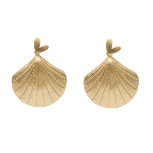 Boucle d'oreille dormeuse en alliage de zinc, bijoux de mode & pour femme, doré, 30mm, 2PC/sac, Vendu par sac