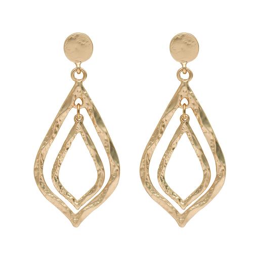 Zinc Alloy Stud Earring fashion jewelry & for woman & hollow 63mm Sold By Bag