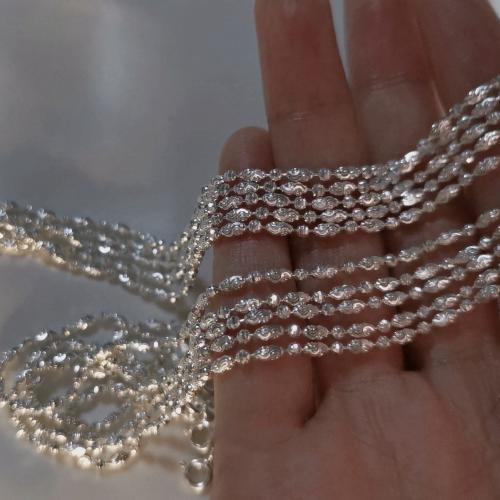 925 Sterling Silver Necklaces, with 5cm extender chain, fashion jewelry & for woman, Length:Approx 40 cm, Sold By PC