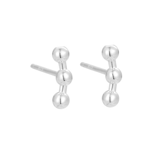 925 Sterling Silver Stud Earrings fashion jewelry & for woman 8.60mm Sold By Pair